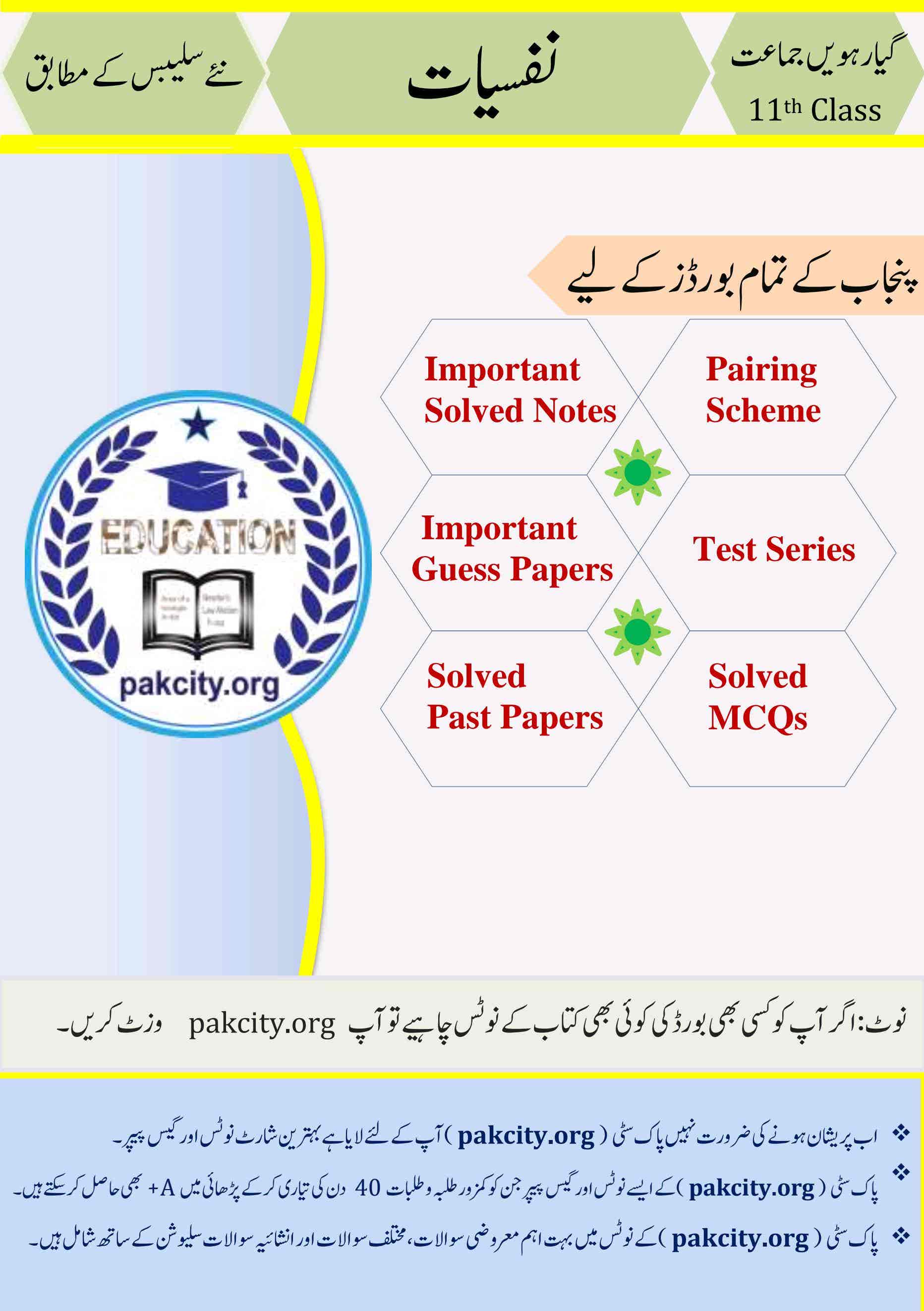 Psychology Class 11 Punjab Board